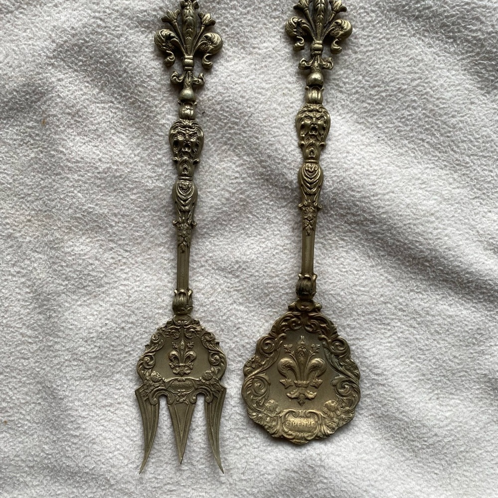 Vintage Fancy Serving Utensils (pair)
